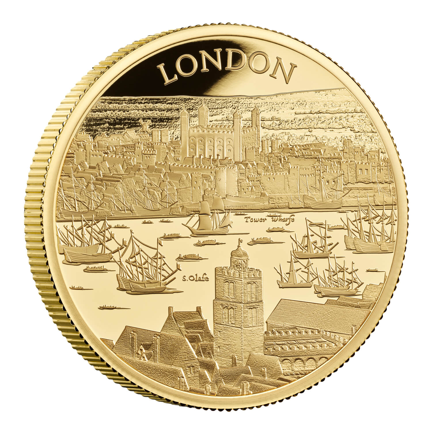 Reverse of 2022 City Views London UK 2oz Gold Proof Coin