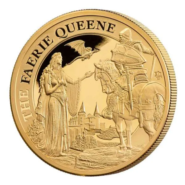 Reverse of 2022 Faerie Queene 1oz Gold Proof Coin