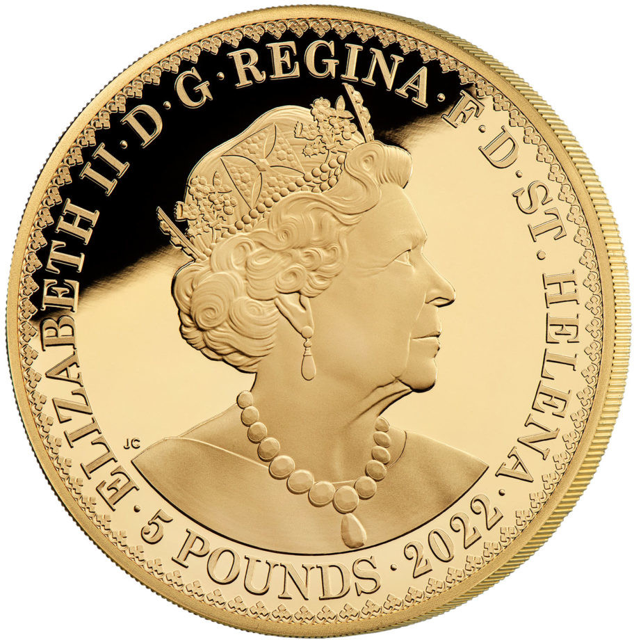 Obverse of 2022 Masterpiece Gothic Victoria Crown 5oz Gold Proof Coin