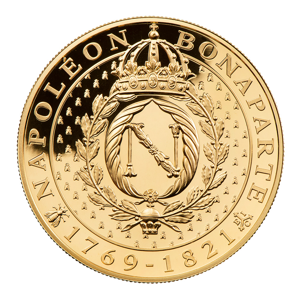 Design / reverse of 2021 Napoleon Bees N Design 1oz Gold Proof