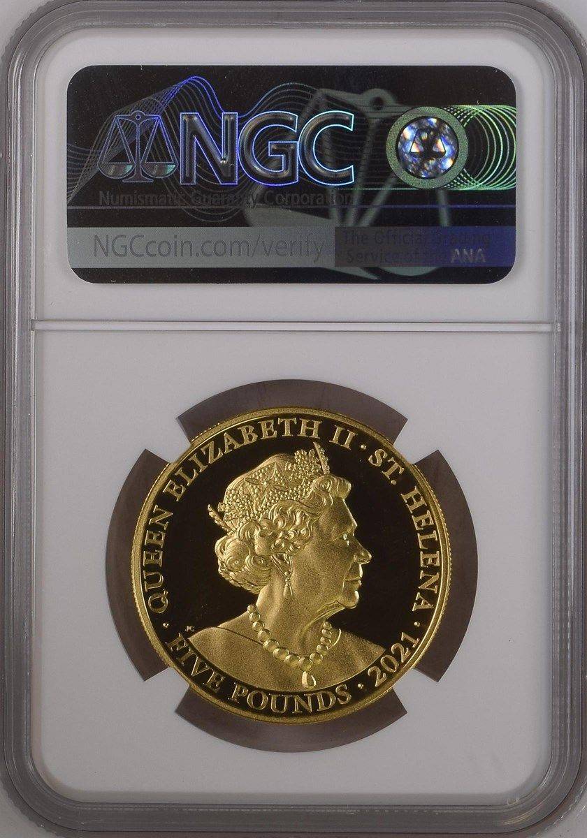 Reverse of 2021 St Helena Queen’s Virtues Victory 1oz