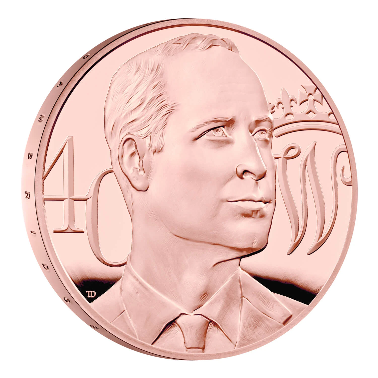 Design / reverse of 2022 The 40th Birthday of HRH The Duke of Cambridge UK £5 Gold Proof Coin