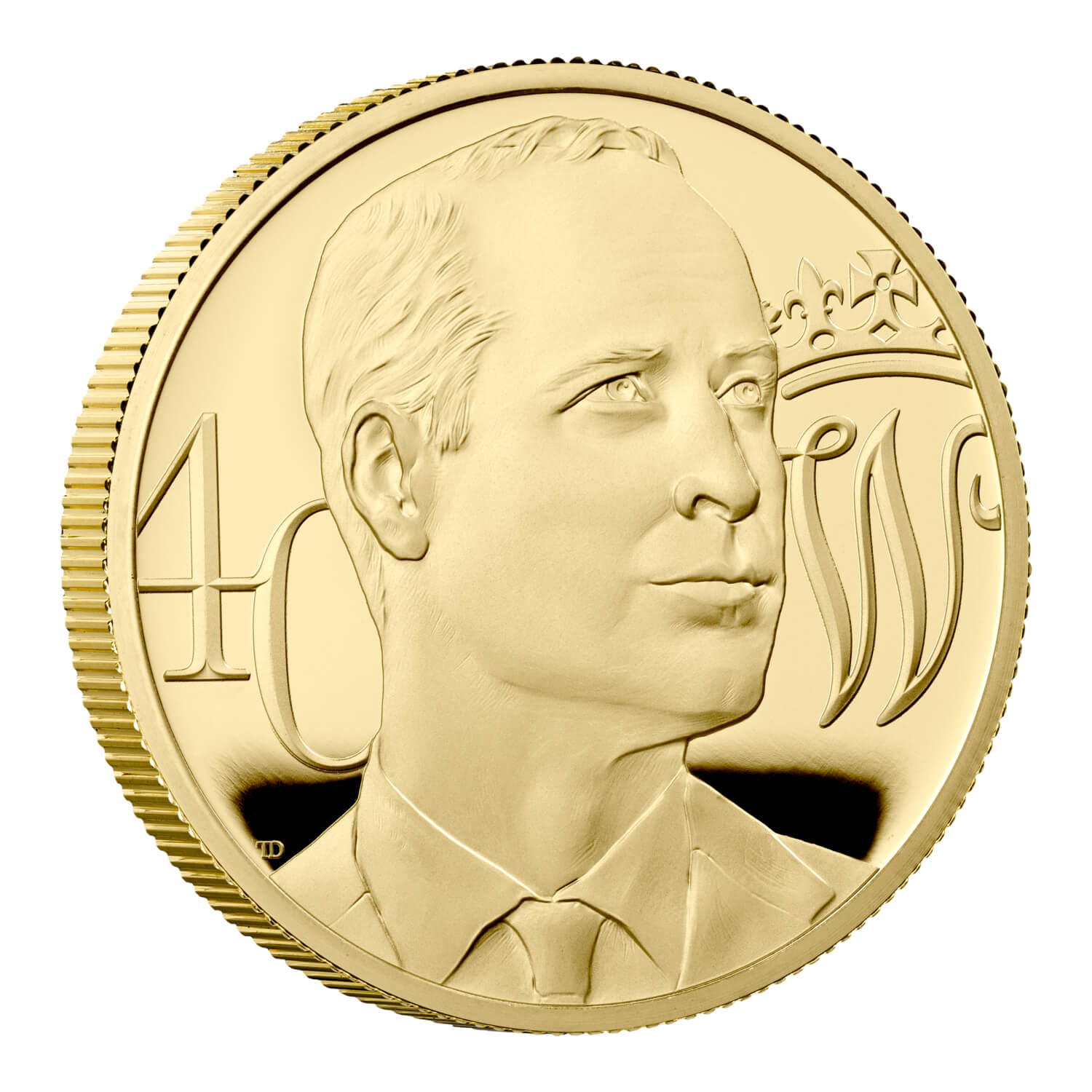 Design / reverse of 2022 The 40th Birthday of HRH The Duke of Cambridge UK 2oz Gold Proof Coin